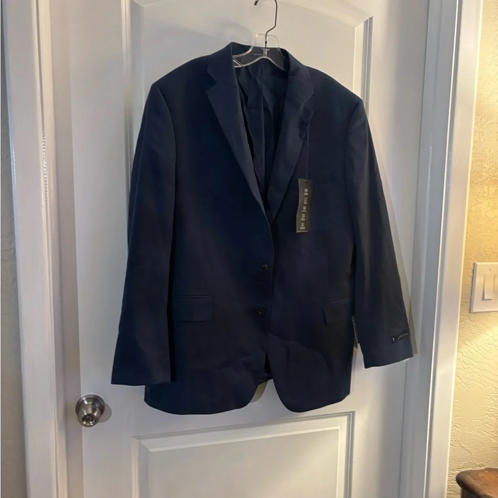 Men's Stafford CoolMax Blue Blazer Sz 46R